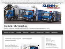 Tablet Screenshot of klemm-fahrzeugbau.de
